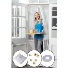 Resim Femina Trendy Mıknatıslı Kapı Sinekliği Tül Perde 105 x 205 cm (4940) 