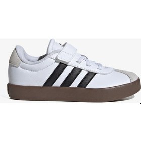 Resim Adidas Vl Court 3.0 Skateboarding Çocuk Beyaz Sneaker Id9155 Beyaz 