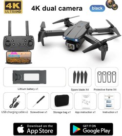 Resim hediyecik Pro Drone 4K Kamera WiFi 1080P HD Çift Kameralı Katlanabilir Drone 