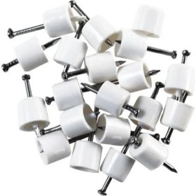 Resim Yılmaz Hırdavat Plastik Başlı Çivili Raf Pimi Beyaz 