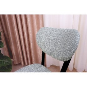 Resim StarMall Bohem Jakarlı Sandalye Kılıfı Çubuk Desen 1 Adet Taş Gri 