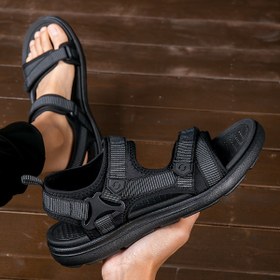 Resim Erkeklerin Trendy Açık Ayaklı Nefes Alabilen Sandaletleri, Erkeklerin Açık Hava Yürüyüşü, Trekking Aktiviteleri İçin Rahat Kaymaz Günlük Ayakkabıları 