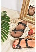 Resim Fox Shoes Siyah Parmak Arası Kadın Terlik K777613409 