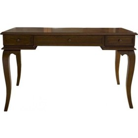 Resim Masifart_Mobilya Masifart Agalia Rustik Çalışma Masası 3 Çekmeceli Klasik Ceviz 