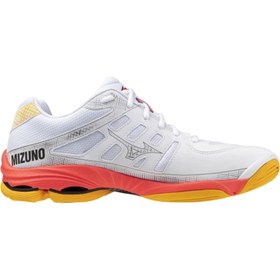 Resim MIZUNO Wave Voltage 2 Unisex Voleybol Ayakkabısı Beyaz / Turuncu 