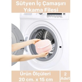 Resim Carlburn Özel Üretim Kumaş Fermuarlı Dayanıklı Çamaşır Yıkama Filesi Sütyen Yıkama Torbası 2'li Paket 20X15CM 