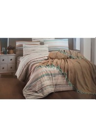 Resim Kristal Çift Kişilik Dekoratif Yatak Örtüsü Seti Gizmo Çok Renkli 