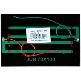 Resim Küçük Mini Güneş Paneli 7cmx10cm 6 Volt 0,15 Amper Ve - Uç Kablo 