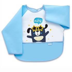 Resim Nessiworld Poli Muşamba Kollu Mama Önlüğü 034 Mavi 