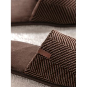 Resim Lc Waikiki Yeni Sezon Önü Kapalı Çizgili Erkek Ev Terliği 