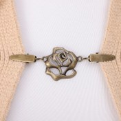 Resim Vintage Rose Flower Cardigan Klipsi - Kadınlar için Şık Alaşım Şal ve Eşarp Kemer, Mükemmel Tatil Hediyesi, Şal Aksesuarı | Vintage Tarzı | Alaşım Yapımı 