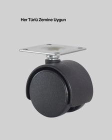 Resim Csmtex Mobilya Tekerleği 6 Cm Kilitsiz Tekli Satış Çok Renkli 