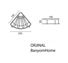 Resim Çelik Banyo Paslanmaz Çelik Zirve 1'li 19x19 Cm Şampuanlık Banyo Rafı Krom 