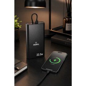 Resim Enerx ENR-P10MTK Powerbank 10000 Mah 22.5W Hızlı Şarj, Dahili Type-C Kablolu Yeni Nesil Metal Kasa Taşınabilir Şarj Cihazı 