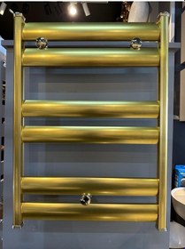Resim İsaoğlu Yapı Mat Gold Havlupan 50 70 Ölçü Vanalar Dahil Set Banyo Havlupanı Mat Gold 