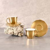 Resim Aryıldız Stellar Gold 4 Parça 2 Kişilik Türk Kahve Fincan Takımı 90 ML 