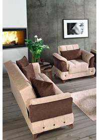 Resim Fulya Çekyatlı Koltuk Takımı 3+1 Kahve 