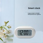 Resim 1 Adet ABS Öğrenci Uyku Alarm Saati Elektronik Zamanlayıcı Mutfak Zamanlayıcısı Tarih Hafta Sıcaklık Çok Fonksiyonlu Işıklı Dijital Masaüstü Saat Ev Dekorasyonu İçin Uygun 