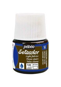 Resim Setacolor Transparan Kumaş Boya 45ml Şişe - 14 Brun Velours No Color 