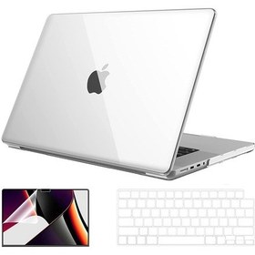 Resim NovStrap Macbook Uyumlu Pro Uyumlu 2021 M1 14.2 inc A2442 Uyumlu Parlak Alt Üst Kılıf + Klavye Kılıfı + Film 