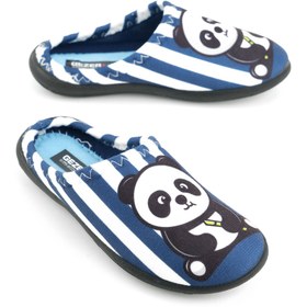Resim Gezer Erkek Çocuk Kışlık Panda Ev Bahçe Rahat Taban Gondol Terlik 