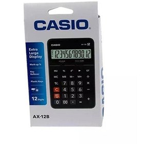 Resim Casio AX-12B 12 Haneli Masa Üstü Hesap Makinesi 