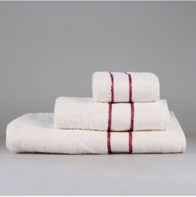 Resim Jakarlı Banyo Havlu Seti Beyaz 