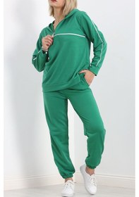 Resim Fermuarlı Eşofman Takımı Zümrüt Zümrüt Yeşili 