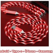 Resim Cep Telefonu Şarj Cihazı Kayar Işıklı Usb 3 Farklı Çıkış Kırmızı N11.339 