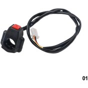 Resim Başlangıç Kırmızı-22mm Dayanıklı Atv Motosiklet Çift Spor Dörtlü Başlangıç Korna Öl Durdurma Anahtarı Düğmesi Yedek Parça 44536039 