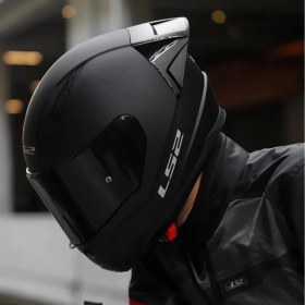 Resim Ls2 Rapid 2 Mat Siyah Polikarbonat Full Face Motosiklet Kaskı Nefes Alan Özelliklerle L Beden 