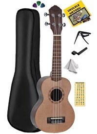 Resim Midex SPA-231 Ladin Venge Ağacı Kaliteli Soprano Ukulele Seti 