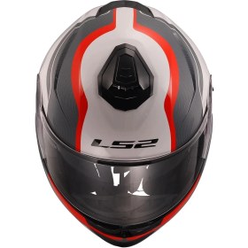 Resim Ls2 Strobe 2 Monza Siyah-Beyaz-Kırmızı Kask 