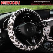 Resim Rahat Ve Yumuşak Yapay Tavşan Kürkü Leopar Desenli Baskılı Sıcak El Kısa Peluş Whıte Whıte 