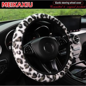 Resim Rahat Ve Yumuşak Yapay Tavşan Kürkü Leopar Desenli Baskılı Sıcak El Kısa Peluş Whıte Whıte 