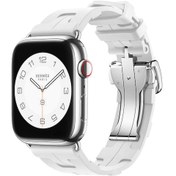 Resim Watch 40mm Spor Görünümlü Clo Krd-94 Silikon Kordon-beyaz 