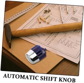 Resim Mikinona Kaydırma düğmesi Araçlar için dişli kol düğmeleri dekoratif vites topuzu otomatik şanzıman vites topuzu vites değiştirme kolu yedek vites topuzu Metal Blue 