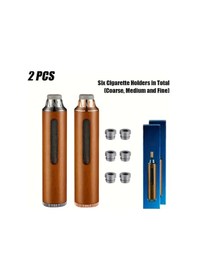 Resim Chuangyinshop 2pcs Taşınabilir Tozsuz Araç Çakmaklı Cep Sigara Küllüğü Kapaklı Silikon Kılıflı 