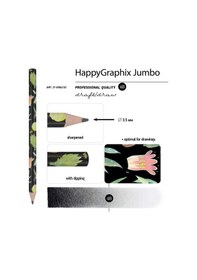 Resim Bruno Visconti "happy Graphix" Jumbo Kurşun Kalem 4b 3.5 MM Botanik 