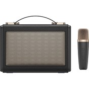 Resim Havit SK823BT Mikrofonlu Bluetooth Hoparlör – Retro Tasarım, Kablosuz BT V5.3 Karaoke 