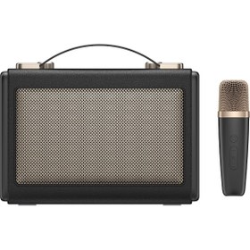 Resim Havit SK823BT Mikrofonlu Bluetooth Hoparlör – Retro Tasarım, Kablosuz BT V5.3 Karaoke 