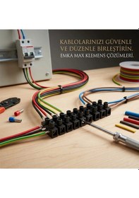 Resim 50 Adet Siyah Plastik Sıra Klemens 5468 