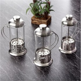 Resim Çelik Kulplu Cam French Press - 350 ml 