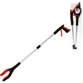 Resim efmues Kıskaç atık malzeme toplama aparatı kaliteli kalın metal boru katlanabilir 83cm kaliteli malzeme 