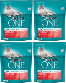 Resim Purina One Somonlu Kısırlaştırılmış Yetişkin Kedi Maması 4 x 800 G 