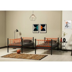 Resim Teknor Metis 90X190 ve 90X200 Yatak Ölçülü Genç Çocuk Odası Metal Ranza 