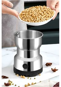 Resim CARNIVAL LAND Mini Elektrikli Kahve Öğütücü Kahve Değirmeni 4 Bıçaklı Baharat Biber Öğütme Makinesi 