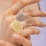 Resim 1pc Boho Elegant Bakır Hayat Çiçeği Kolye, Sentetik Taş, Paslanmaz Çelik, Günlük ve Parti Etkinlikleri için Çok Yönlü, Düğün, Sevgililer Günü, Doğum Günü, Yıl Dönümü Hediyeleri için İdeal 