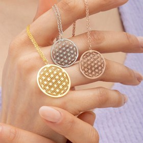 Resim 1pc Boho Elegant Bakır Hayat Çiçeği Kolye, Sentetik Taş, Paslanmaz Çelik, Günlük ve Parti Etkinlikleri için Çok Yönlü, Düğün, Sevgililer Günü, Doğum Günü, Yıl Dönümü Hediyeleri için İdeal 