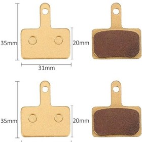 Resim 2 Set Bisiklet Hidrolik Mekanik Disk Kaliper Fren Balatası Shimano Model Bisiklet Balata 